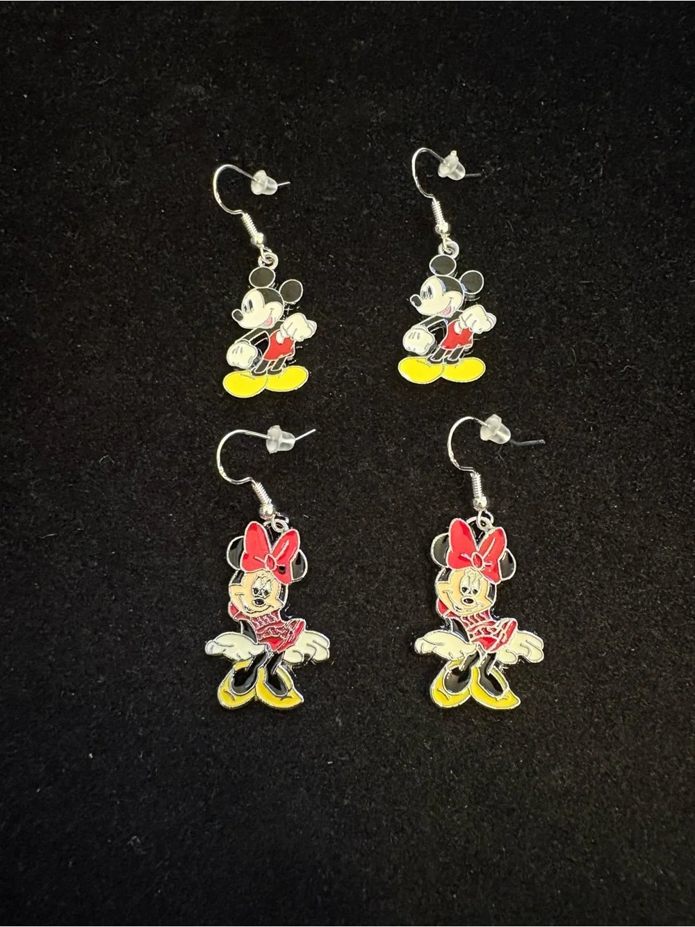 Mickey & Minnie dangle Earrings - 2 pair
